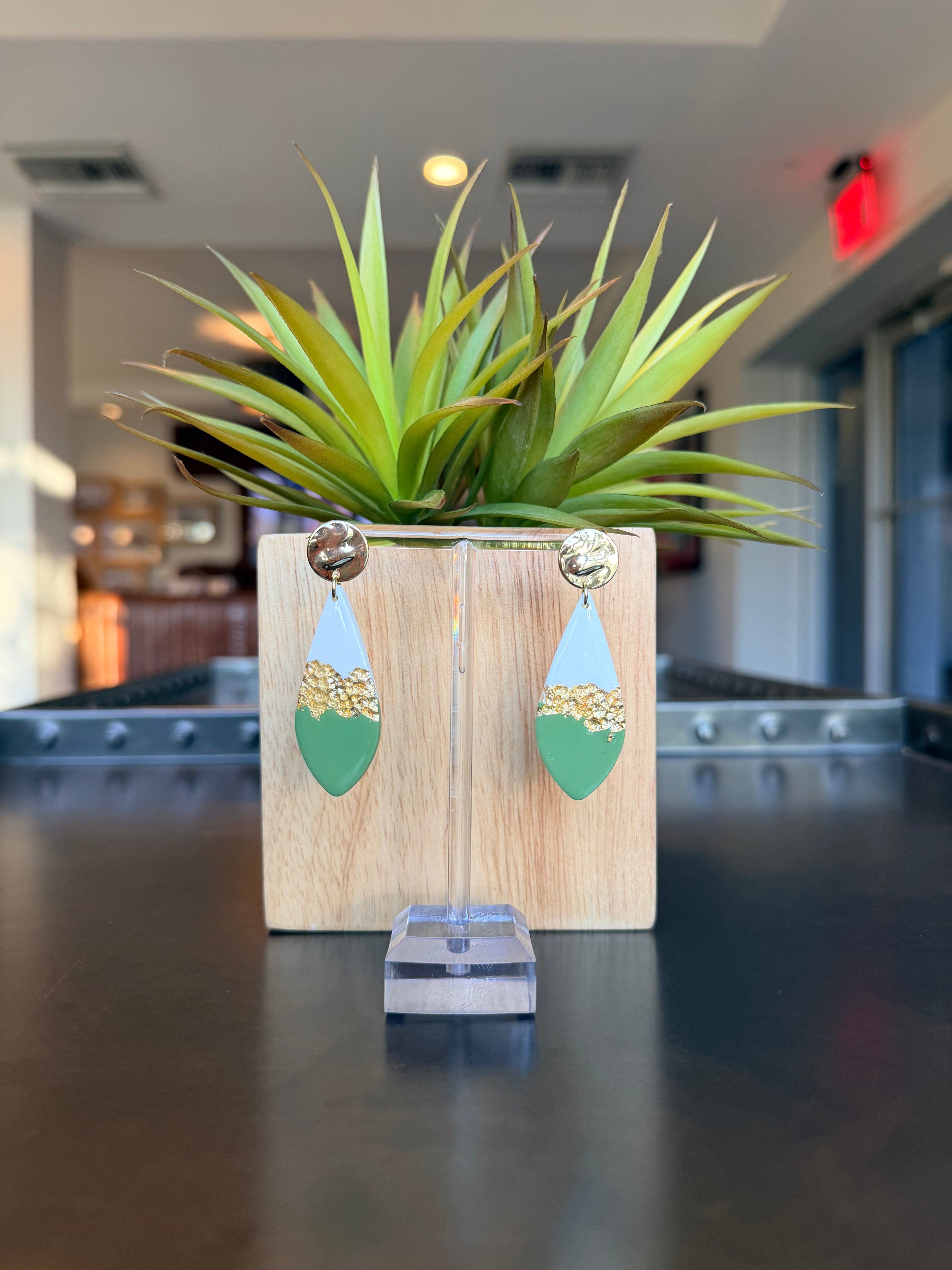 Amanda earrings - Handmade lightweight polymer clay earrings - hypoallergenic