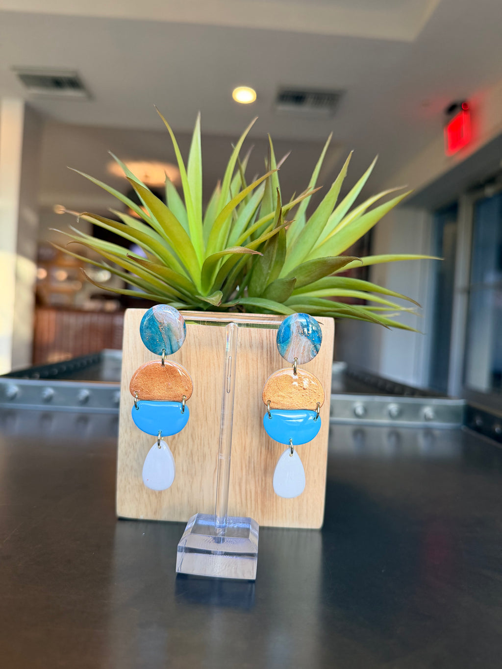 Barbara earrings - Handmade lightweight polymer clay earrings - hypoallergenic