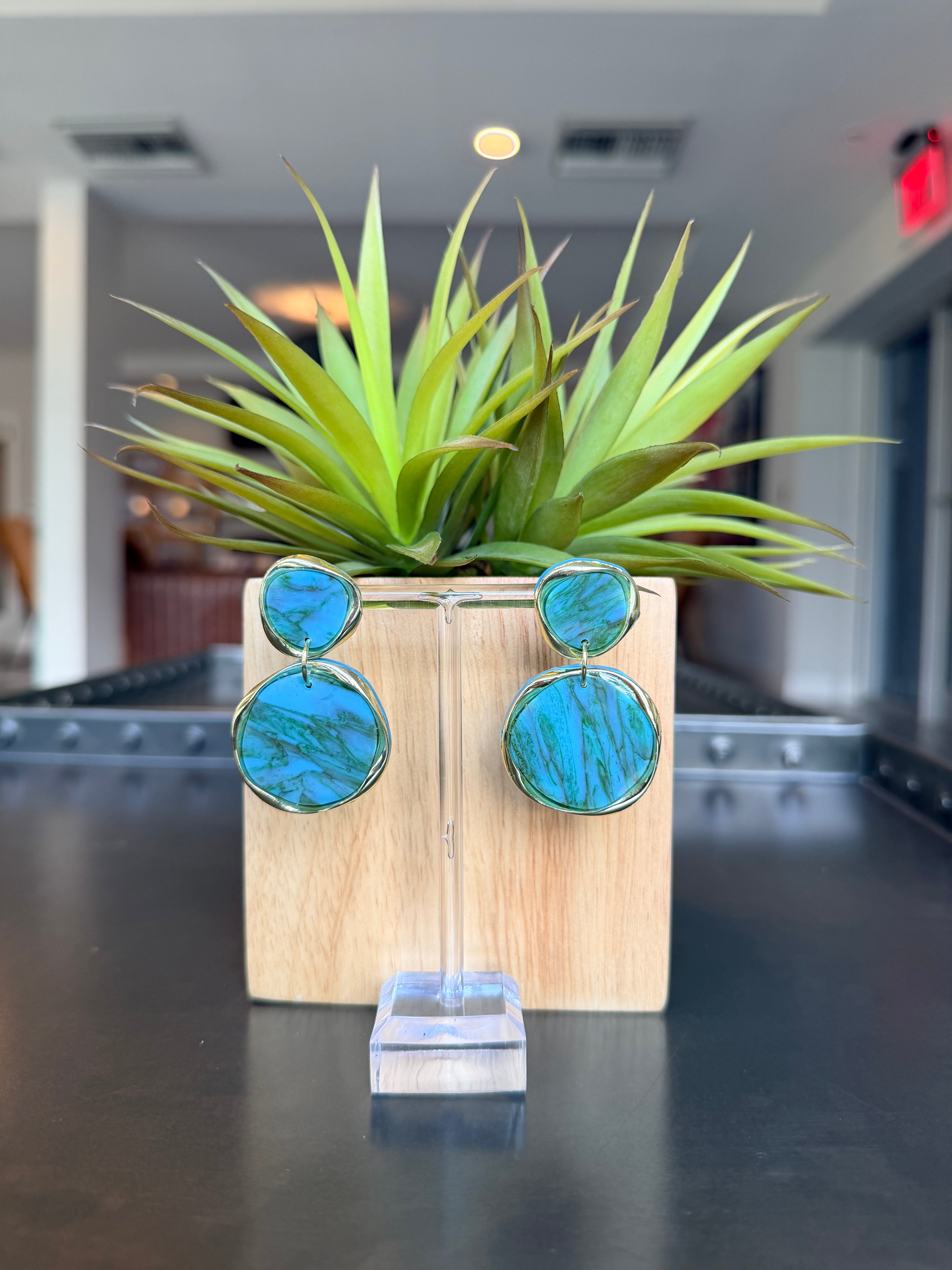 Clecy earrings - Handmade lightweight polymer clay earrings - hypoallergenic